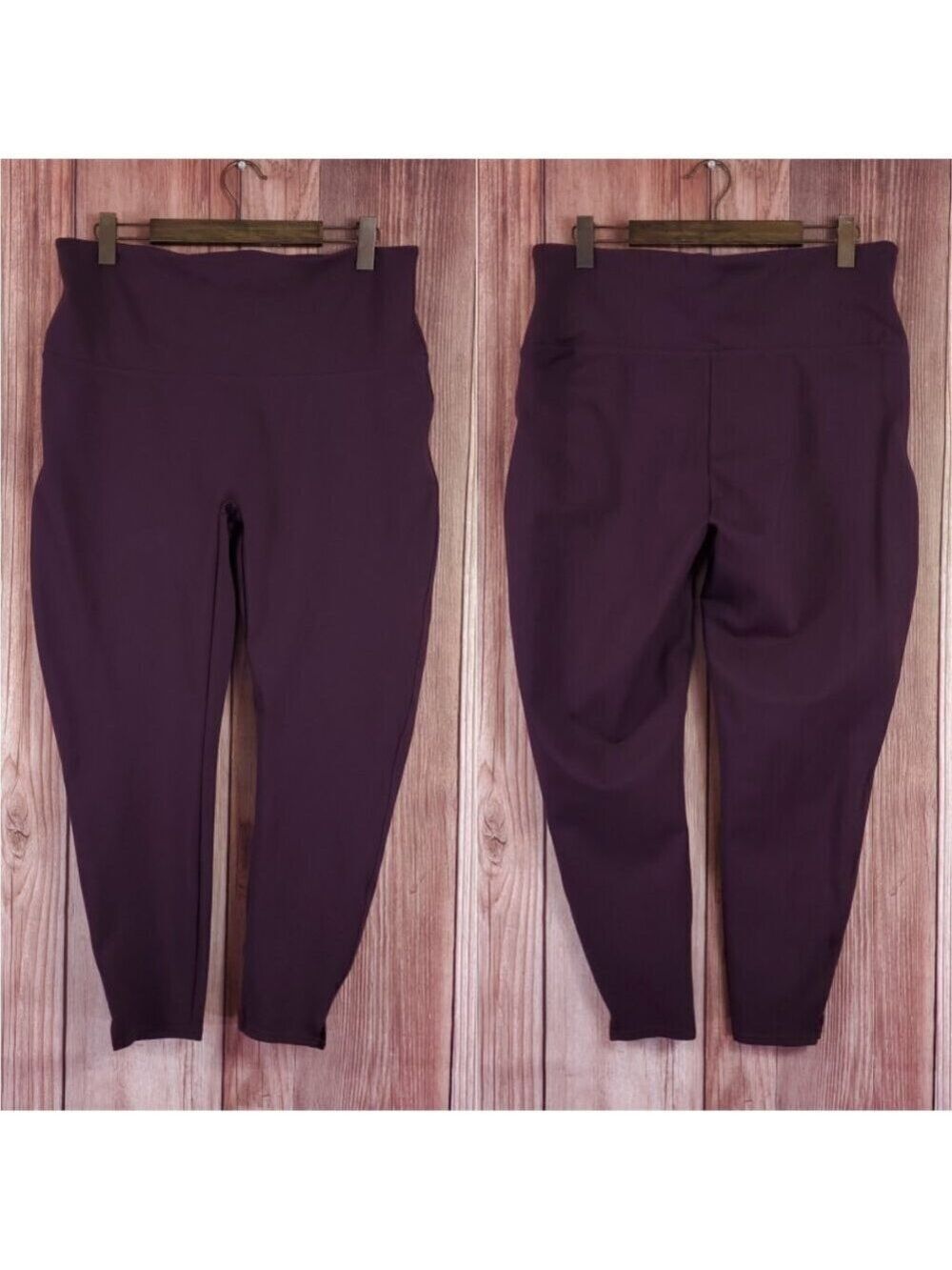 Spanx Womens Size 2X Ponte Leggings Pants Ankle Split Hem Brandywine 20262R